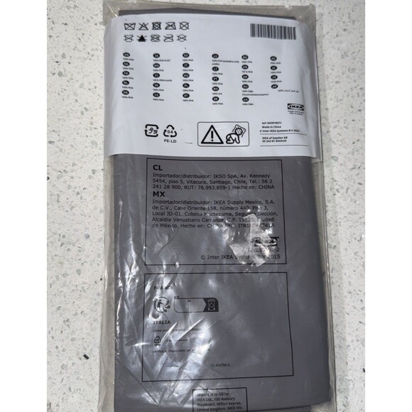 Ikea Shower Curtain Size 71 x 71" Gray Grey 100% Polyester Luddhagtorn NEW - Picture 2 of 2